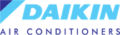 horizontal light and drak blue daikin ac logo
